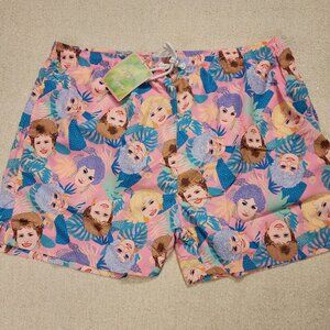Cakeworthy Golden Girls Swim Shorts Unisex AOP Pink 2XL NEW